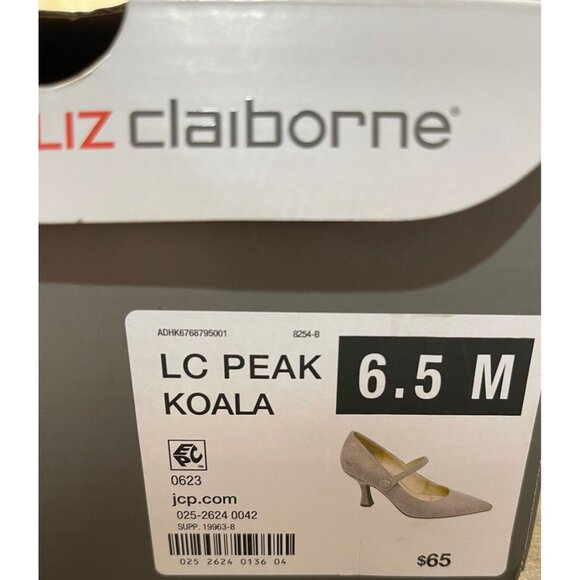 Liz Claiborne Womens LC Peak Memory Foam Heels w straps faux Suede  Size 6.5  M - Picture 10 of 11